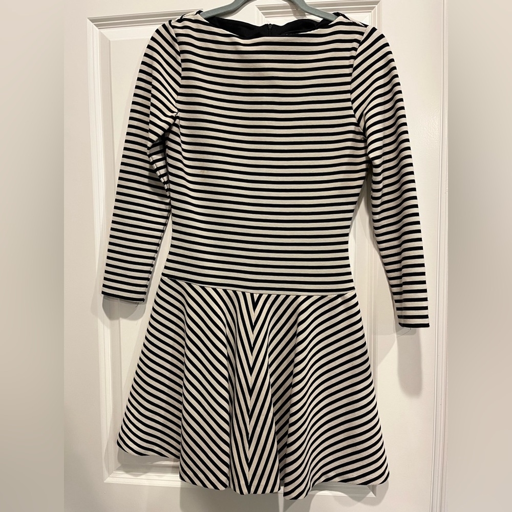 Zara long sleeve stripped dress size M